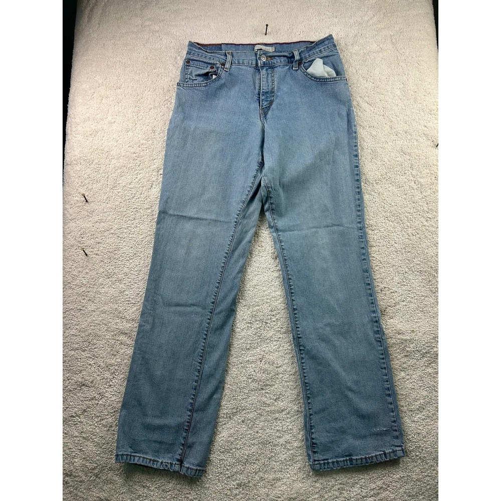 Levis 550 Jeans Mens 35x29 Blue Relaxed Fit Tapered Leg Zip Fly Denim Pants